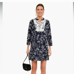 Tuckernuck Navy and White Floral Tunic Dress